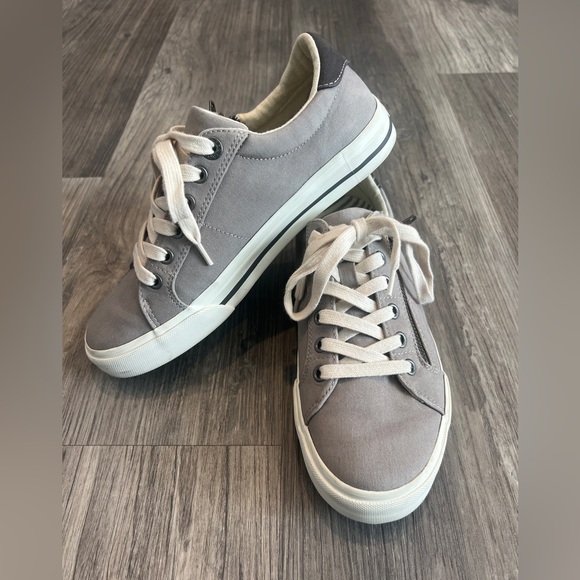 Taos Gray Canvas Sneakers - Picture 1 of 8